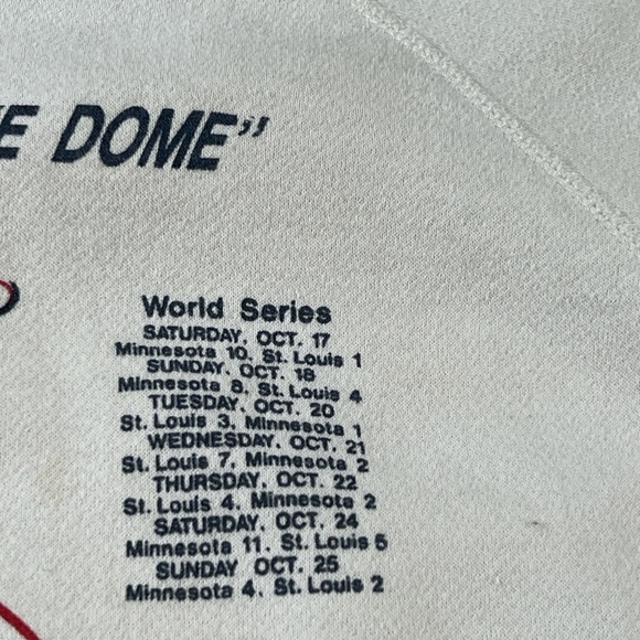 Minnesota Twins 1987 Vintage MLB Baseball Crewneck Pullover Sweatshirt - Picture 5 of 7